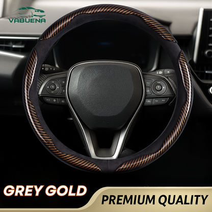 Samoz Shield - Universal Fit Anti-Slip Carbon Fiber Silicone Steering Wheel Cover