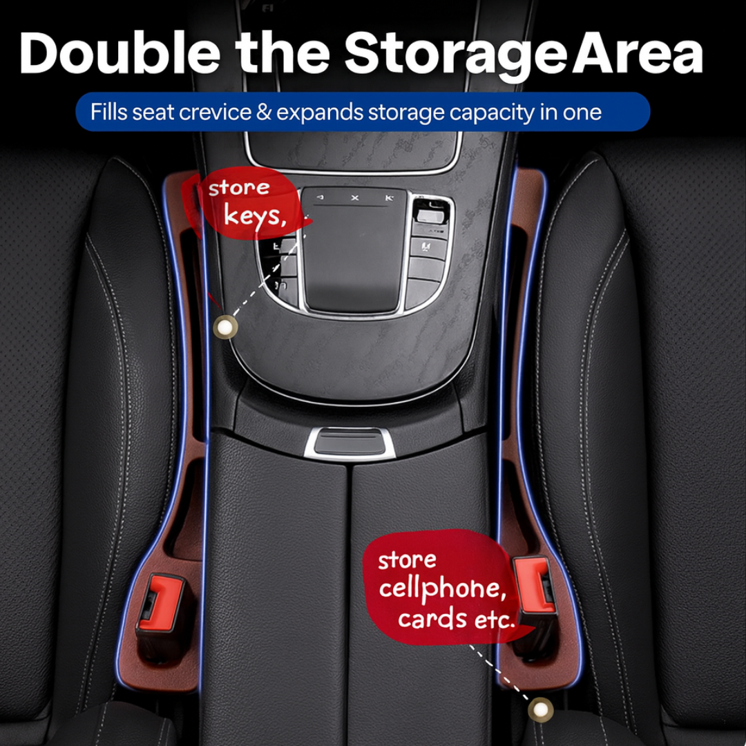 GapGuard Universal Car Seat Gap Filler – Anti-Drop Pad with Seatbelt Slot