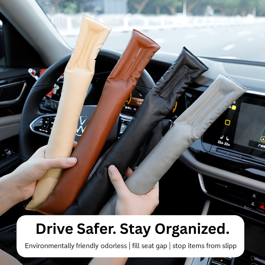 GapGuard Universal Car Seat Gap Filler – Anti-Drop Pad with Seatbelt Slot