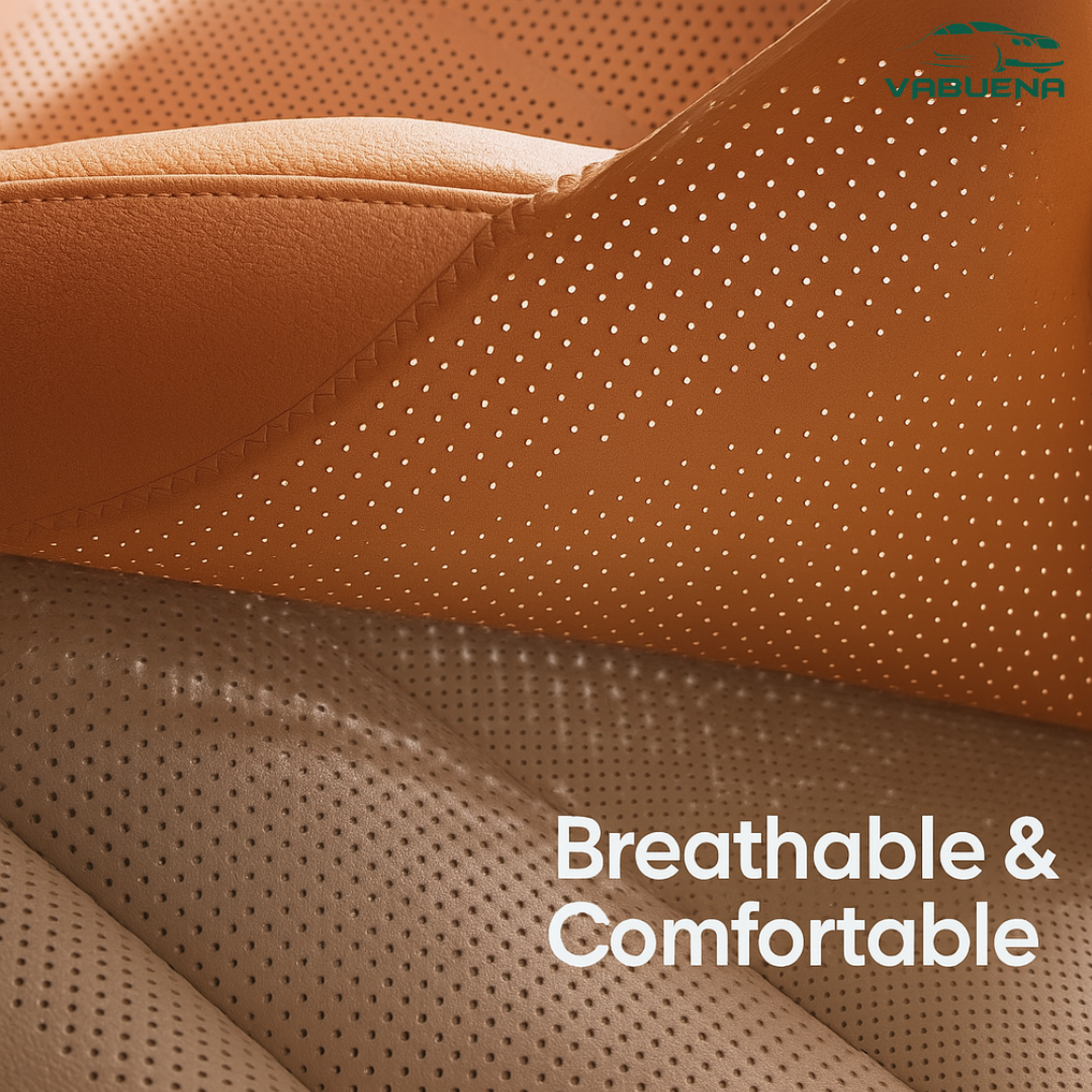 AirLux Seat Cover - Universal All-Season Ventilated Leather – Breathable Comfort Seat Cover