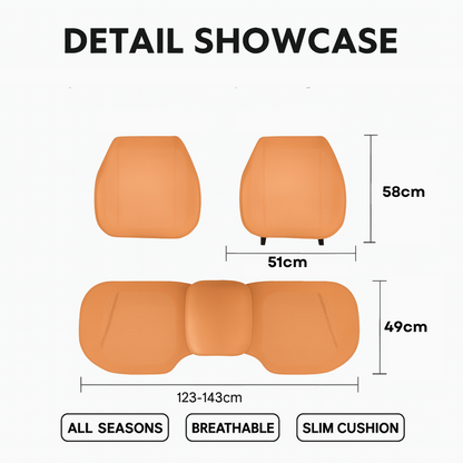 AirLux Seat Cover - Universal All-Season Ventilated Leather – Breathable Comfort Seat Cover