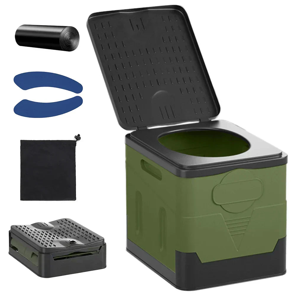 Portable Folding Toilet for Travel, Camping & Emergencies